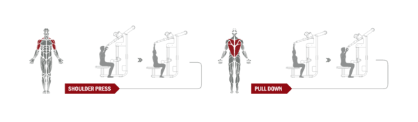 Жим от плеч/верхняя тяга DWS103-U2 - вид 3